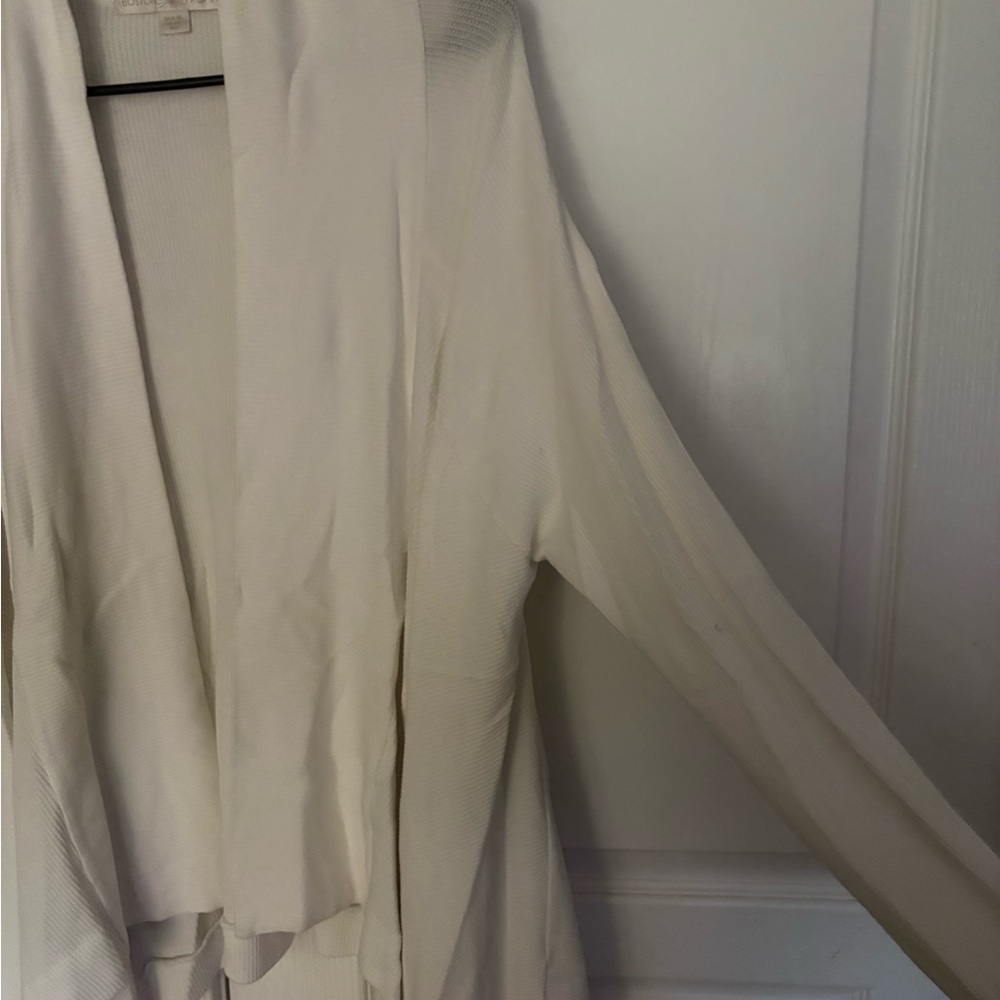 Boston Proper Cream Open-Front Cardigan - Picture 2 of 3